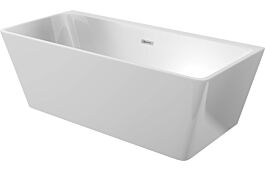 Acrylic bathtub, back-to-wall/freestanding, rectangular - 160 cm Hiacynt