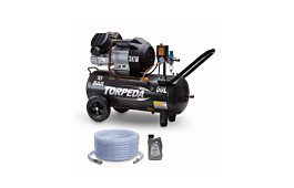 Kompresor TORPEDA 3,0 KW 50L + 20 metrowy wąż pneumatyczny i olej