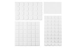 Adhesive felt pads set, white, 106 pcs
