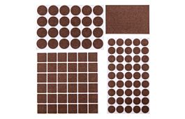 Adhesive felt pads set, brown, 106 pcs