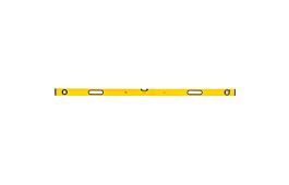 Aluminium spirit level, type 600, 150 cm, 3 vials, 2 handles