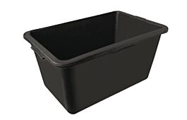Rectangular black constructiion container 60l