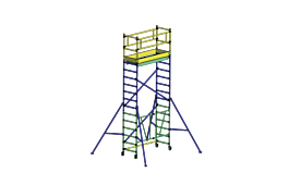 Scaffold tower COMPACT segment C 75x180cm (A+B+C work height 5.7m)