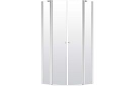 Shower cabin, half round, 80x80 cm Alpinia