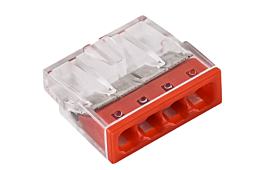 Szybkozłączka samozaciskowa E.4182T 0,5-2,5 mm2, 24A, 4 styki PC op. 100szt