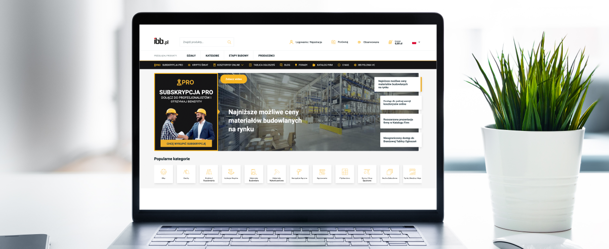 IBB E-commerce Budowlany i Subskrypcja PRO